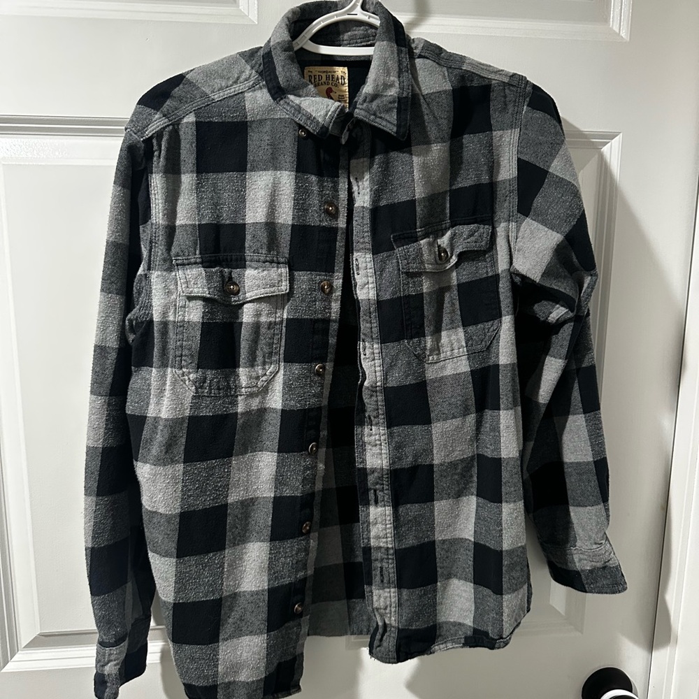 RedHead Black and Gray Plaid Shirt